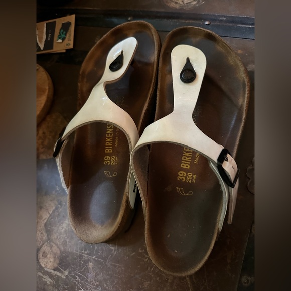 White Gizeh Birkenstocks - Picture 12 of 13